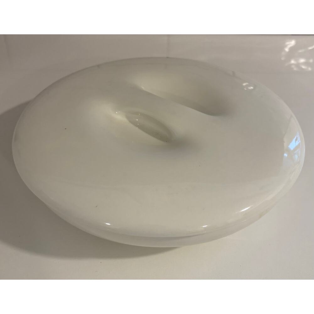 Vintage Russel Wright Iroquois China MCM White Divided Covered Casserole Dish